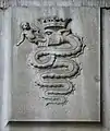 El biscione como símbolo de Milán en la Estación Central