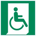 E030 – Salida de emergencia para personas que no pueden caminar o con discapacidad para caminar  (derecha)