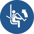M034 — Suba la barra de seguridad del telesilla de esquí