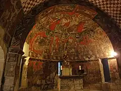 Pinturas románicas de la capilla Mayor de la cripta de Santa Maria del Perdón