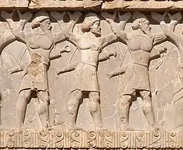 Soldados indios en la tumba de Jerjes I (c.480 a. C.)