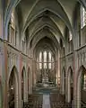 Zesgehuchten: interior de la iglesia neogótica de Santas María y Brígida, 1879-1884, H. J. van Tulder.