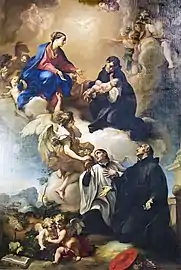 Vergine ei santi Stanislao Kostka, Luigi Gonzaga e Francesco Borgia de Antonio Balestra