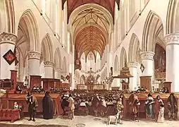 Interior de la Grote Kerk de Haarlem, 1673.
