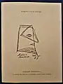 Invitación exposición y presentación del libro 40 Retratos de Ubu Roi de José Luis Cuevas, galería Tenanitla, Cd. Mx.1982
