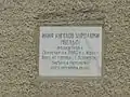 La placa conmemorativa de Velyo Burdashki