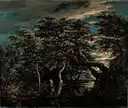 Pantano en un bosque al anochecer, de Jacob van Ruisdael, c. 1660.