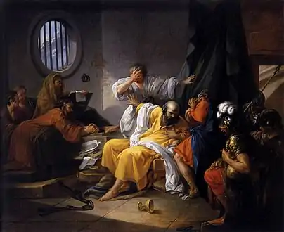 La muerte de Sócrates, Jacques-Philip-Joseph de Saint-Quentin