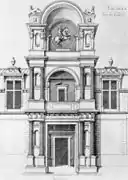 Detalle de la entrada principal del château d'Écouen (entre 1555 y 1560).