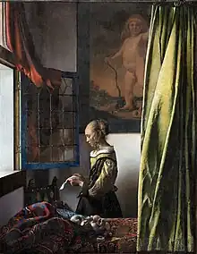 Muchacha leyendo una carta, de Vermeer, 1657.