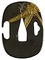 Tsuba con libélulas.