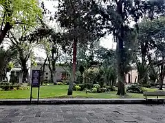 Vista del jardín.