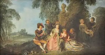 Le Concert champêtreJean-Baptiste Pater, hacia 1720.