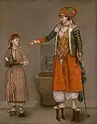 Dama francesa vestida a la turca, de Jean-Étienne Liotard (1750), Museo de arte Nelson-Atkins, Kansas City (Misuri)