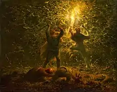 Cazadores de pájaros (1874), de Jean-François Millet, Museo de Arte de Filadelfia