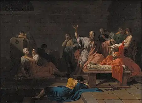 La muerte de Sócrates,  Pierre Peyron