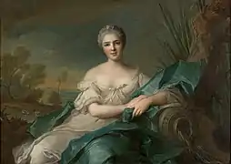 Madame Victoria, como alegoria del agua en 1751 por Jean-Marc Nattier