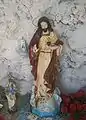Imagen de Jesús, también presente en la Gruta.