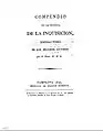 Compendio de la historia de la Inquisición. Por Joaquín Domingo (1820), se vende en la librería madrileña de la Viuda de Alonso y Antorán