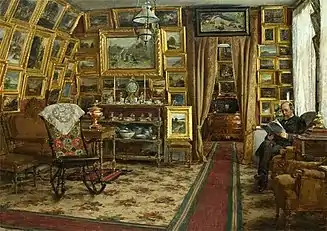 Bibliotecario Segerstéen en su casa (1886)