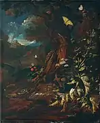 Paisaje con reptiles e insectos (c. 1730-1740), Galería Belvedere, Viena