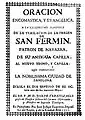 Inauguración de la capilla de San Fermín (1717)
