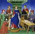 Ilustración de la Bible historiale de Guyart des Moulins (ca. 1415).