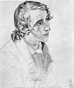 Retrato de Victor Emil Jansen, por Julius Schnorr von Carolsfeld,1831, Hamburger Kunsthalle (Hamburgo)