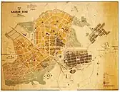 El plan urbanístico de P.O. Hallman para Kalmar, redactado en 1906, comparado con el plano ortogonal de 1877