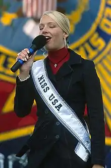 Miss EE. UU. 2001Kandace Krueger, quien compitió como Miss Texas USA
