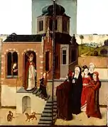 Vista cerrada del Retablo Kempen, del Maestro de la Sibila Tiburtina, 1475-1480.
