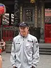 Kimi Raikkonen at a Chinese temple in Taiwan in 2002