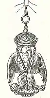 Dibujo del diseño de la venera de la orden