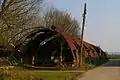 Este cobertizo Nissen en ruinas se encuentra en North End Place Farm, Ford End, Essex