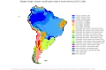 Mapa de climas de América del Sur, según la clasificación climática de Köppen-Geiger, proyecciones para el período 2071 - 2100.