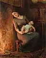 Virginie Demont-Breton, El hombre está en el mar, óleo sobre lienzo.