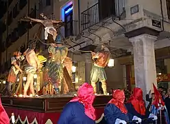 La Elevación de la Cruz con el cristo.