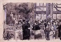 La tómbola, 30 de enero de 1906, aguada sobre cartulina, RABASF