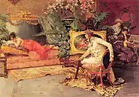 La modelo del artista.