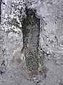 Una de la tumbas antropomorfas en la necrópolis.