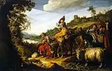 El viaje de Abraham a Canaán. Óleo por Pieter Lastman, 1614