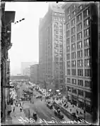 Templo Masónico con el nuevo edificio Marshall Field and Company, 1911