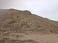 Lateral de la plataforma de la Huaca San Marcos.