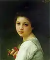 Lenoir, Charles-Amable - Portrait of a young girl with cherries