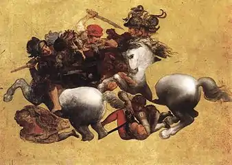 Posible copia del fresco original de Da Vinci en el muro este.