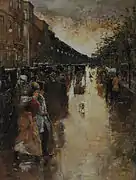 Unter den Linden nach dem Regen, 1888