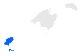 Localización en las islas Baleares