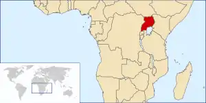 Ubicación de Uganda