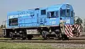 Locomotora G.E. U-10 del F.C.Belgrano Sur en Argentina.
