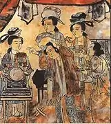 Damas maquillándose, dinastía Sung (960-1279).